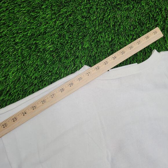 Vintage Baseball Grandpa Sweatshirt L/XL 24x24 Boxy Cropped - Picture 3 of 12